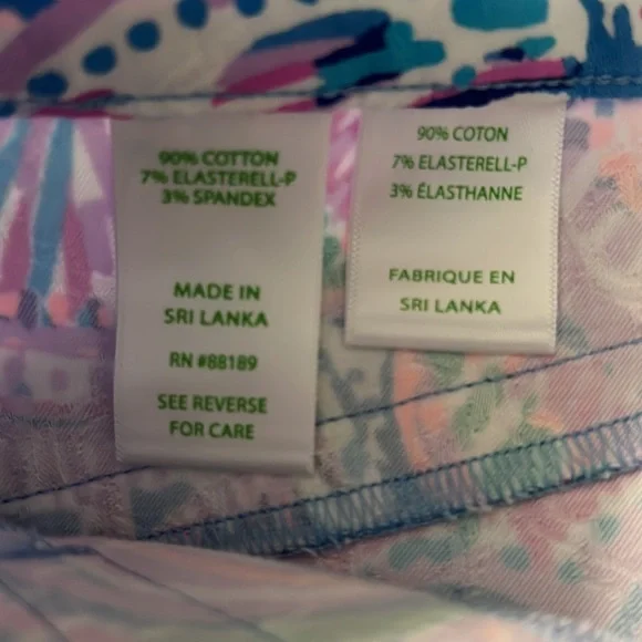 Lilly Pulitzer NWT Kelly Ankle Skinny Pants Happy as a Clam pattern size 12 - Picture 11 of 11